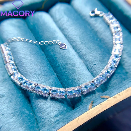 Topaz Gemstone Silver Bracelet