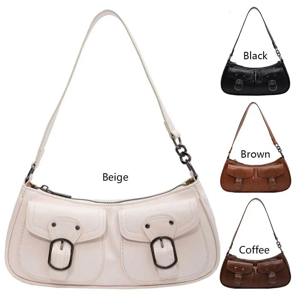 Vintage Double Pocket Hobo Bag