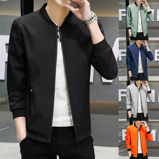 Men’s Solid Baseball Jacket