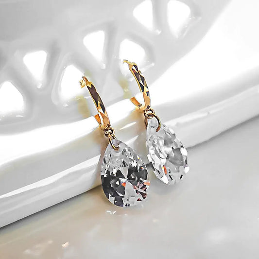 14K Gold Droplet Earrings