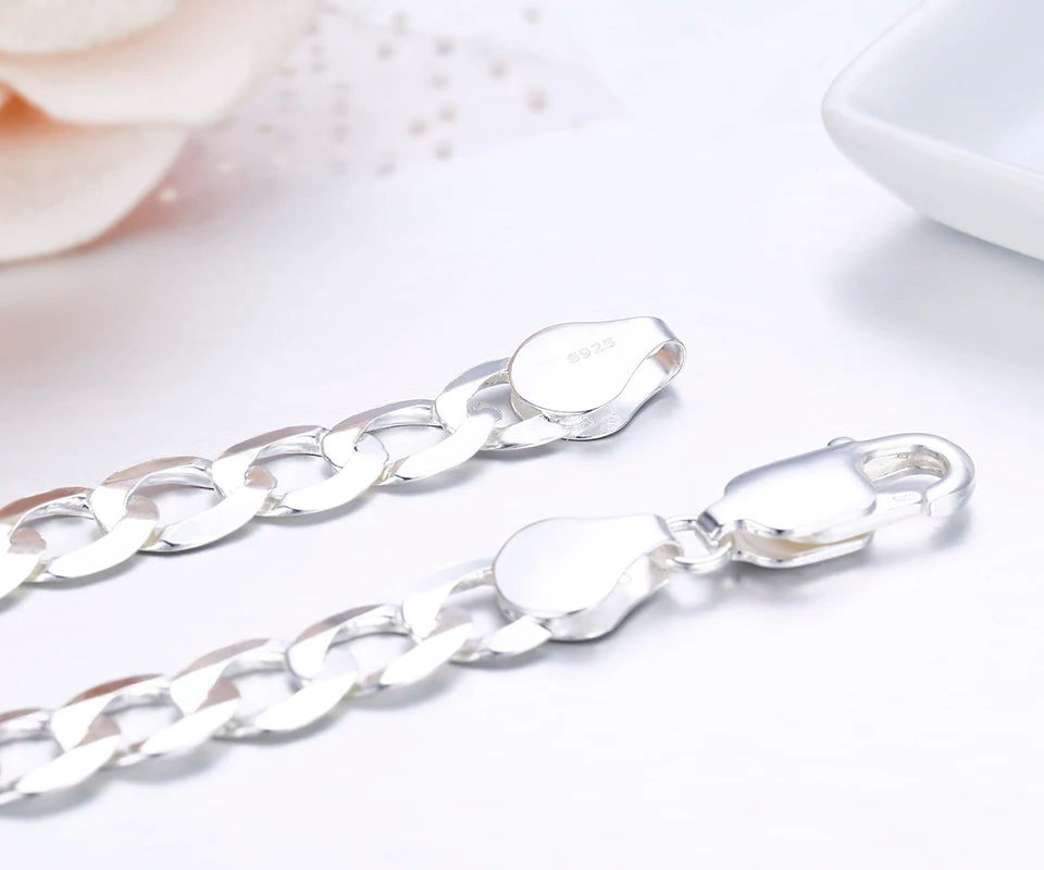 Sterling Silver Curb Bracelet