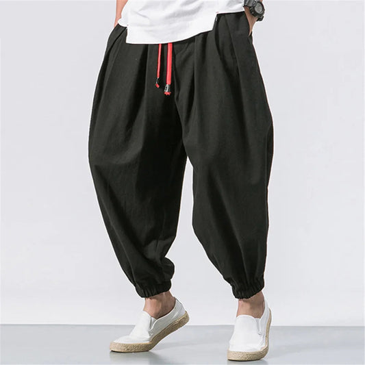 Oversized Linen Harem Sweatpants