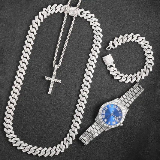 16mm Cuban Link Chain Set