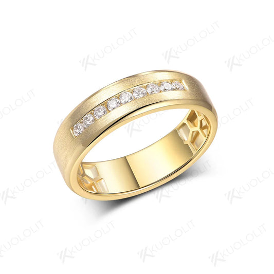 Lab Diamond Brushed Platinum Band