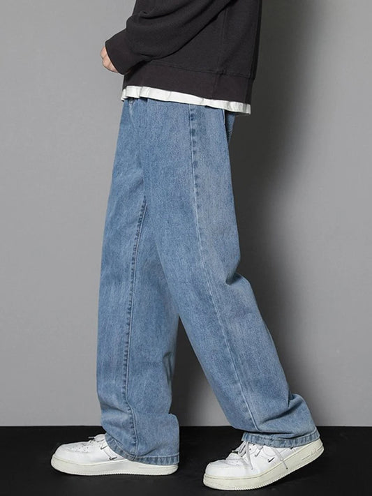 Classic Straight Wide-Leg Jeans