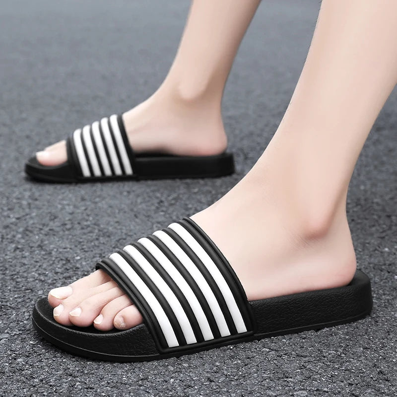 Unisex Striped Pool Slides