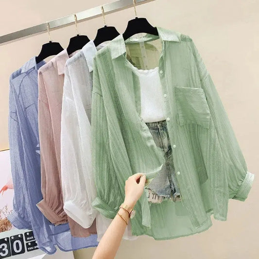 Sheer Chiffon Sunscreen Cardigan