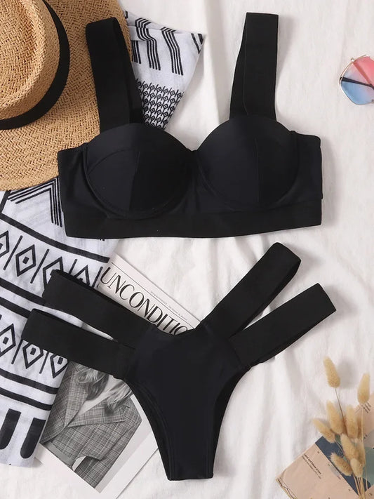 Hollow Out Bikini Set