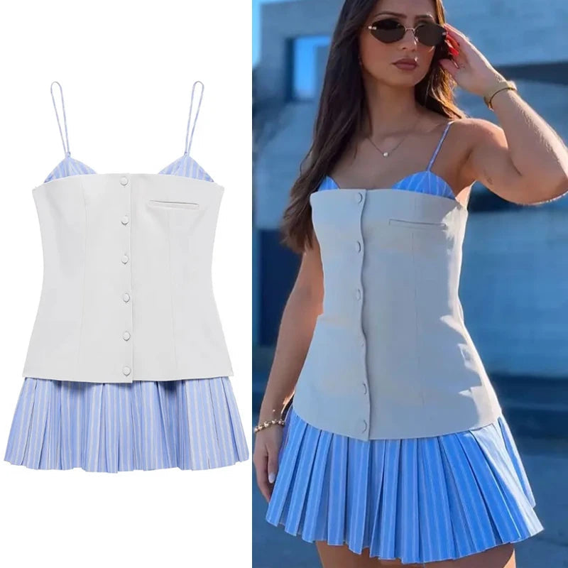Striped Patchwork Dress