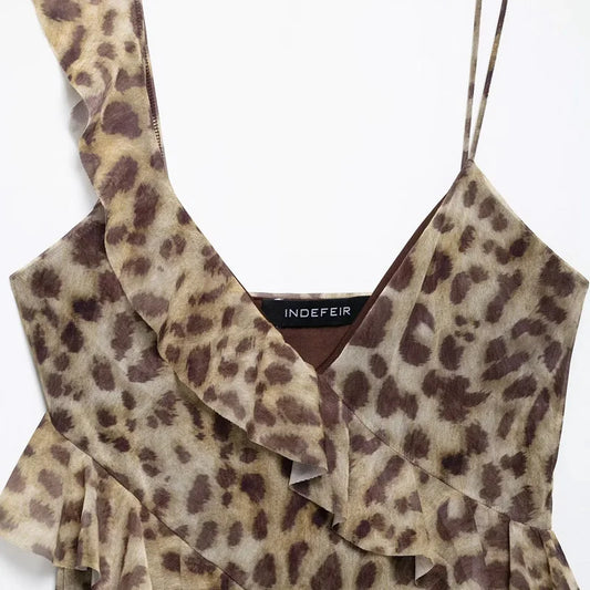 Printed Tulle Camisole