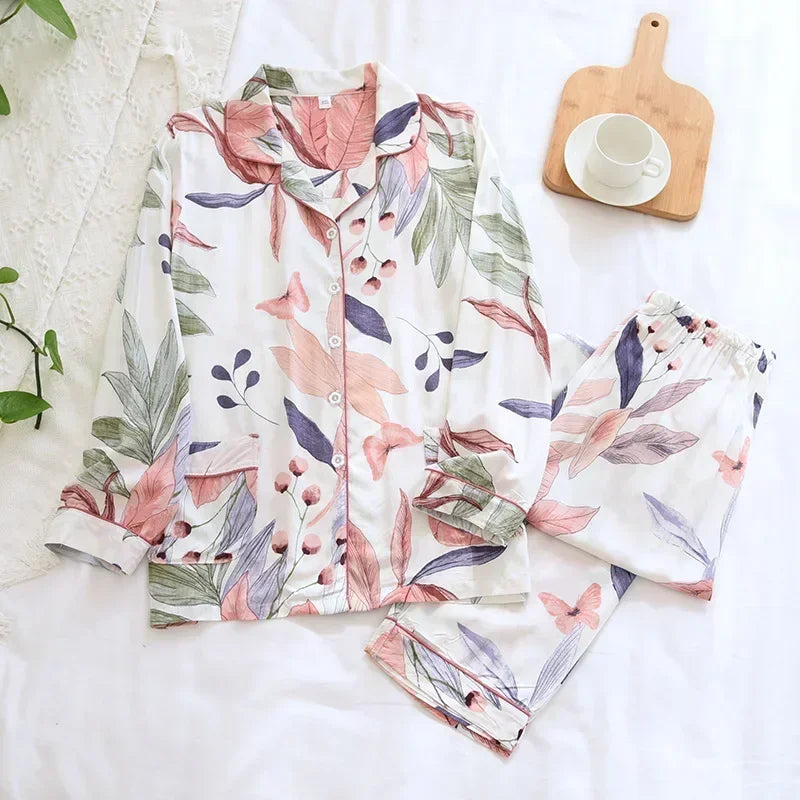 Spring Viscose Pajama Set (Plus Size)