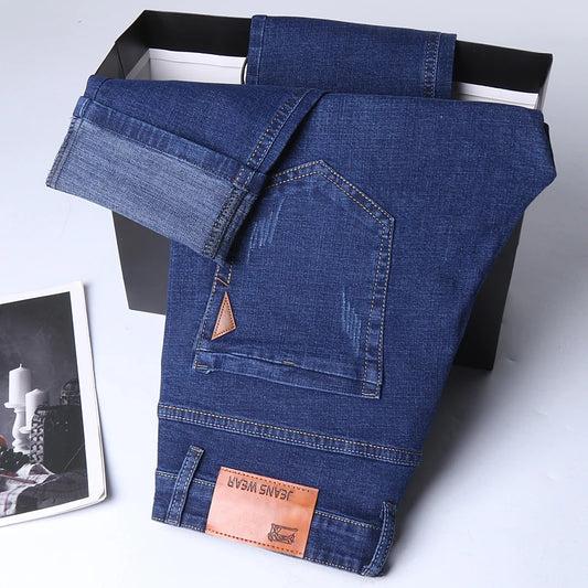Straight Stretch Classic Denim Jeans