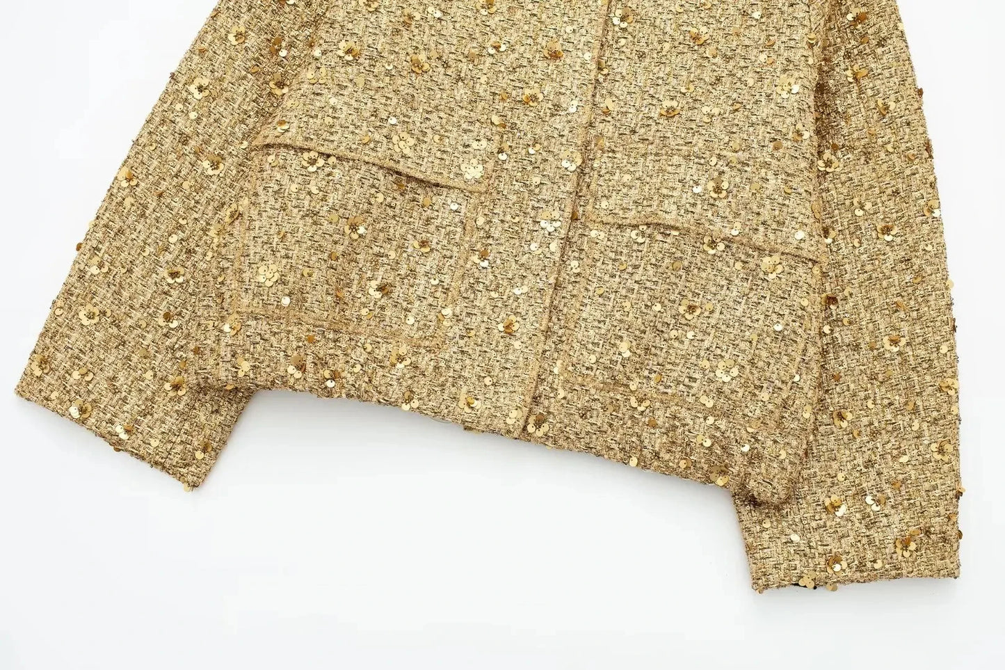 Gold Sequin Y2K Jacket