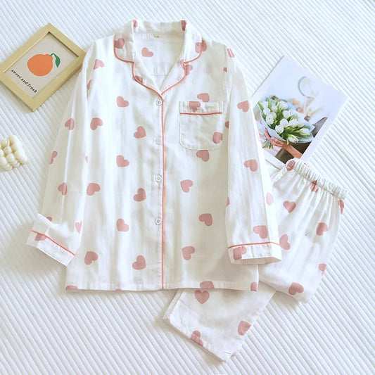 100% Cotton Love Print Pajama Set