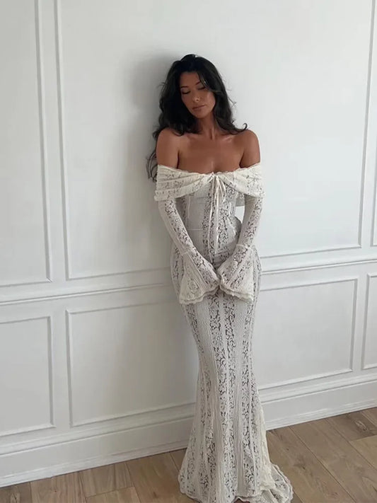 Lace Backless Party Dress