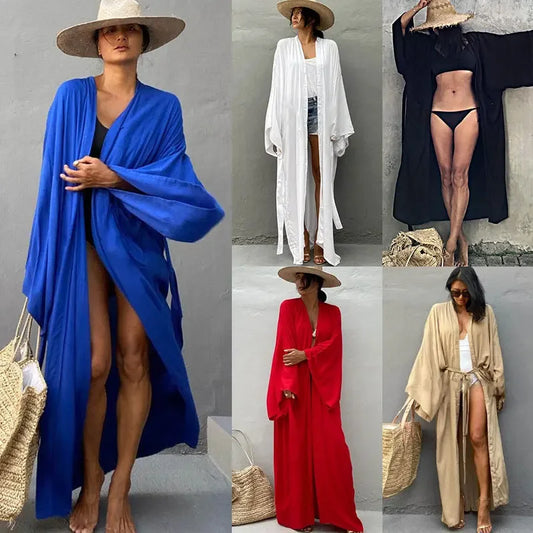 Beach Cover-Up Kimono Dress