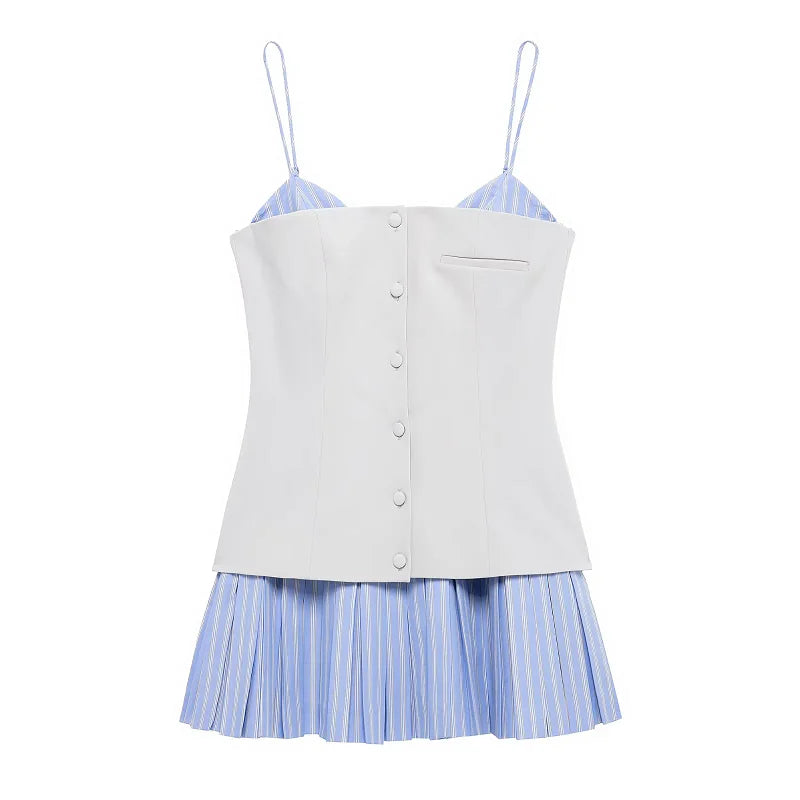 Striped Patchwork Dress