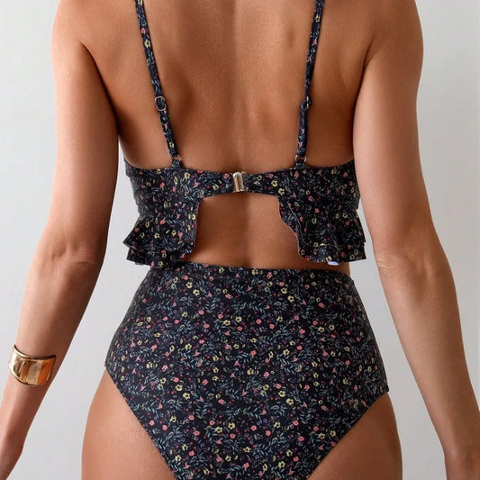Floral U-Neck Two-Piece