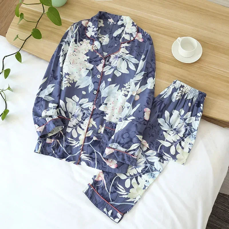 Spring Viscose Pajama Set (Plus Size)