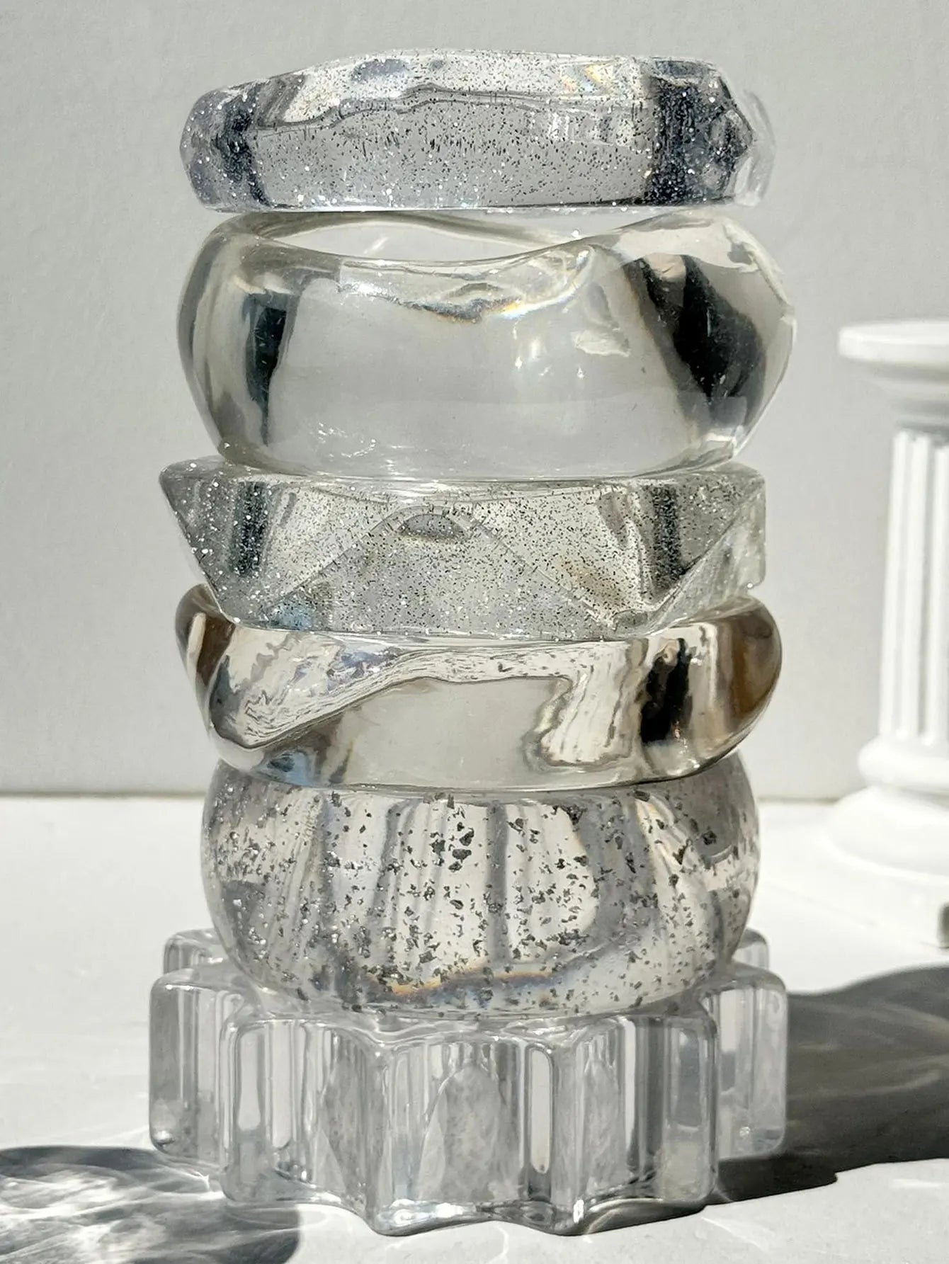 Twisted Transparent Resin Bracelet