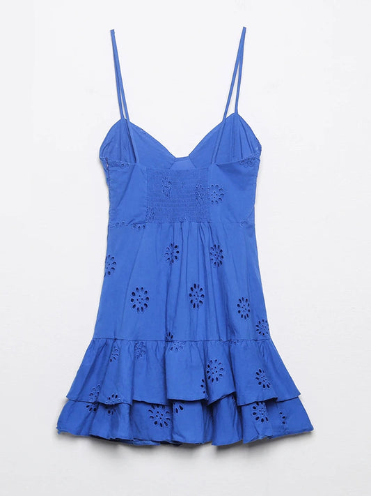 Embroidered Sling Dress