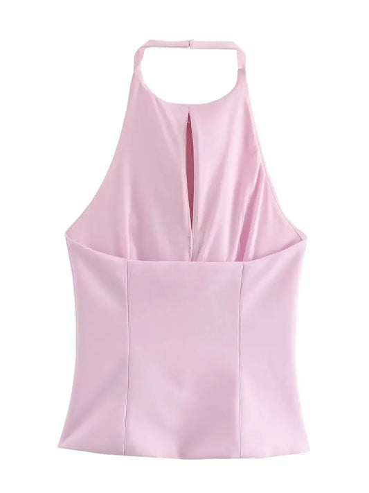 2025 Bow Halter Backless Top
