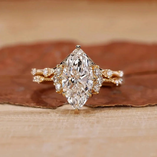 Lab Grown Marquise Diamond Ring