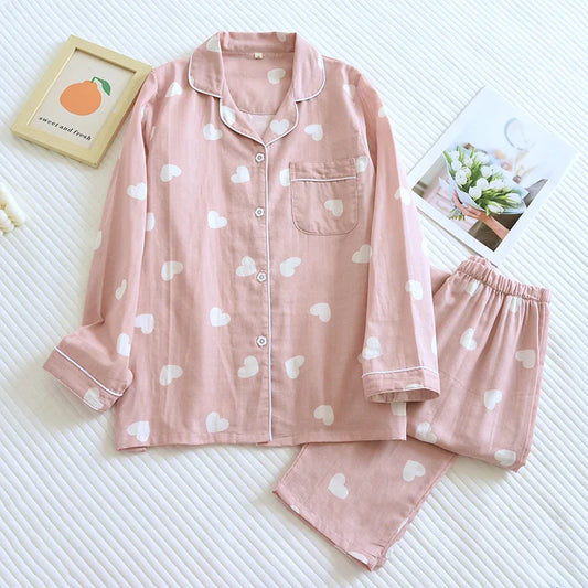 100% Cotton Love Print Pajama Set