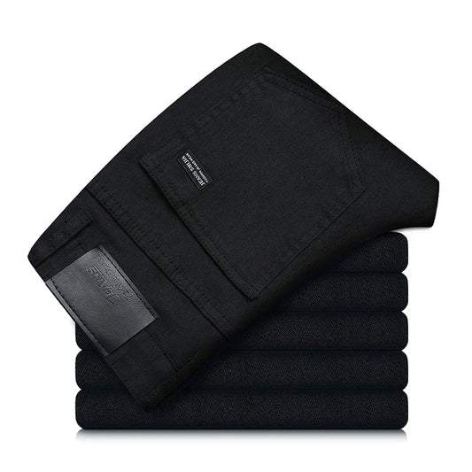 Pure Black Straight Fit Jeans