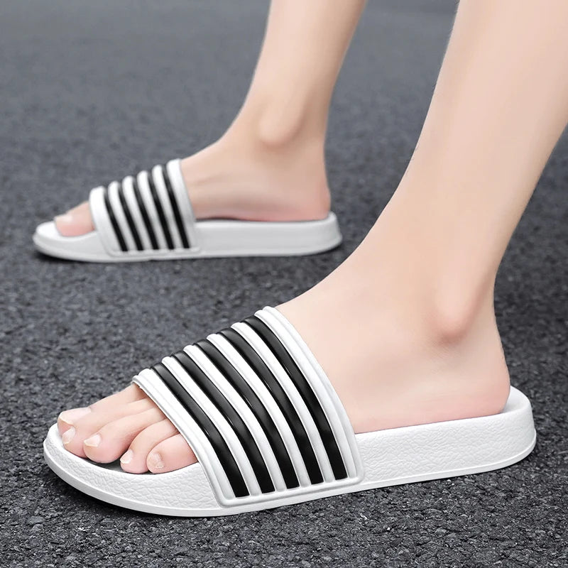 Unisex Striped Pool Slides