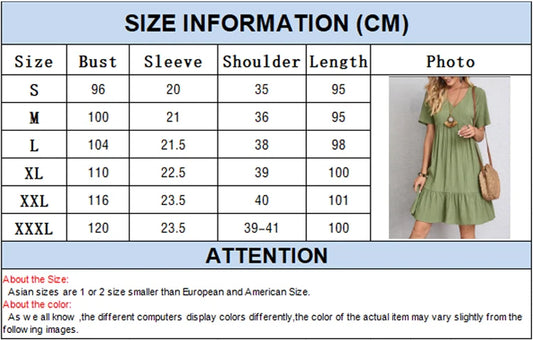 Loose Pleated V-Neck Dress