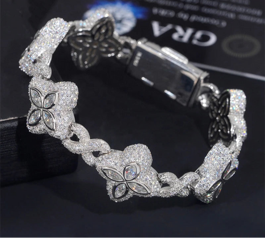 Full Moissanite Cuban Bracelet