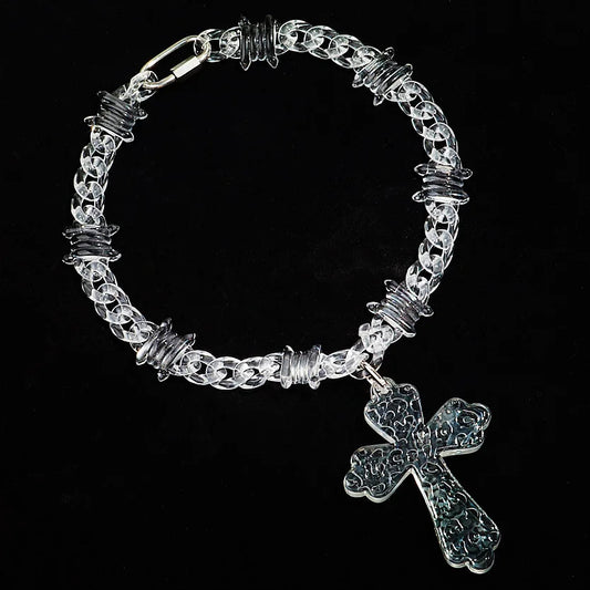Trendy Acrylic Jesus Cross Necklace